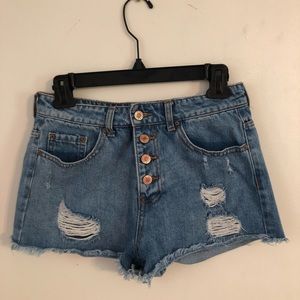 Distressed Jean Shorts